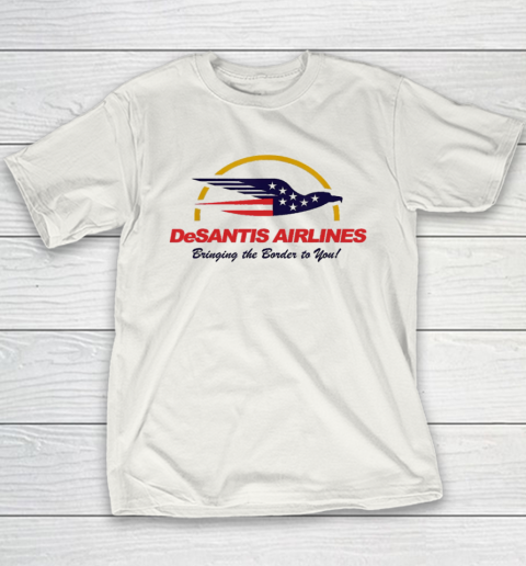 DeSantis Airlines Funny Political Meme Ron DeSantis Youth T-Shirt