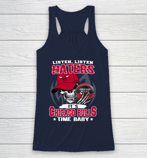 Listen Haters It is BULLS Time Baby NBA Racerback Tank 8