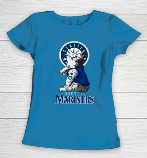 MLB Baseball My Cat Loves Seattle Mariners Women's T-Shirt 6