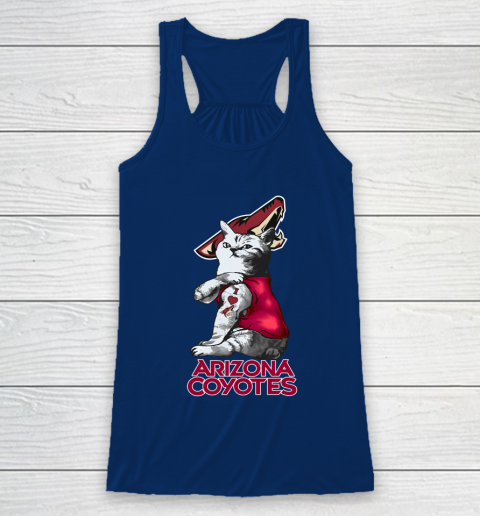 NHL My Cat Loves Arizona Coyotes Hockey Racerback Tank 6