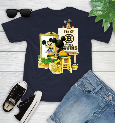 NHL Hockey Boston Bruins Mickey Drawing Shirt 95