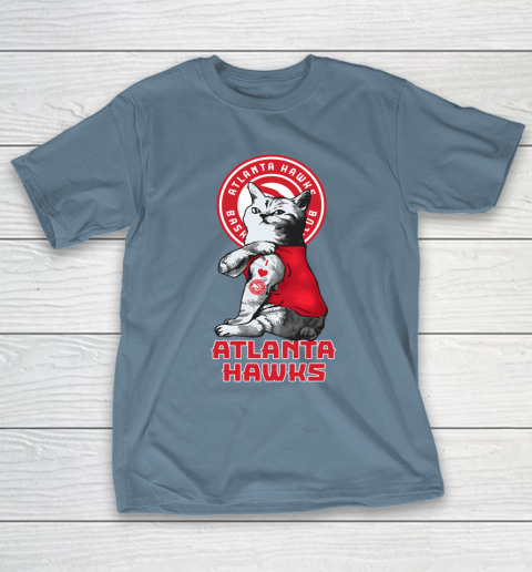 NBA Basketball My Cat Loves Atlanta Hawks T-Shirt 6