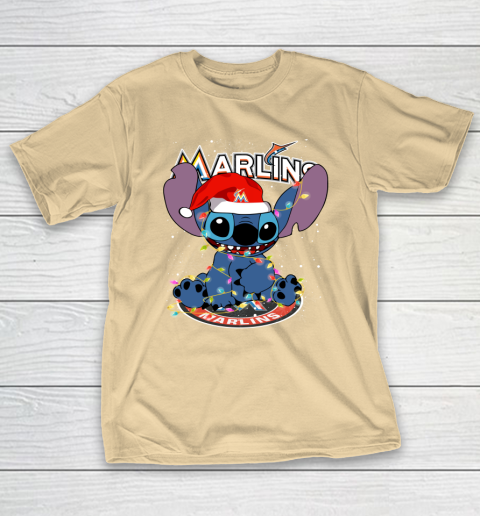 Miami Marlins MLB noel stitch Baseball Christmas T-Shirt 5