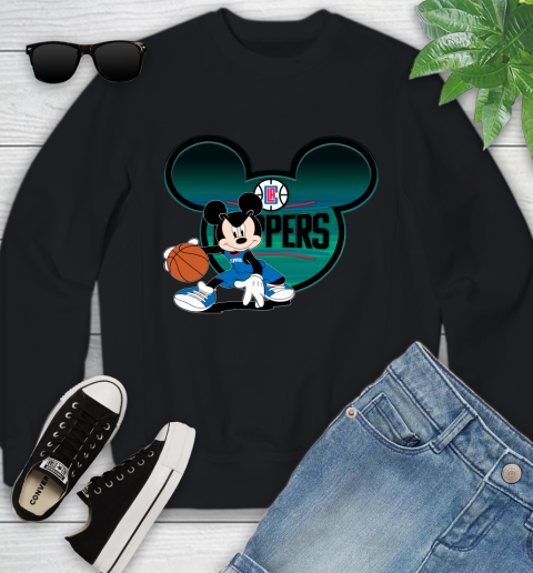 NBA LA Clippers Mickey Mouse Disney Basketball Youth Sweatshirt 2