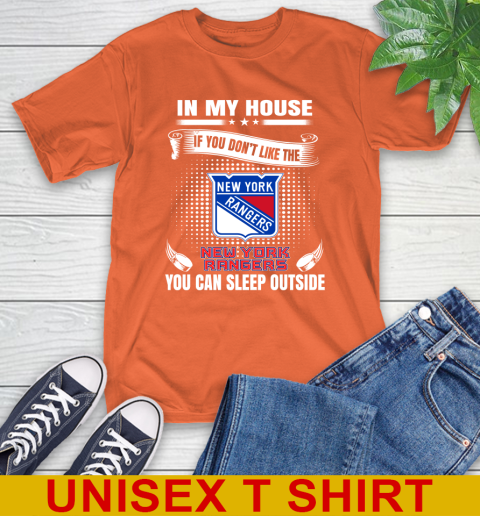 New York Rangers NHL Hockey In My House If You Don't Like The Rangers You Can Sleep Outside Shirt T-Shirt 4