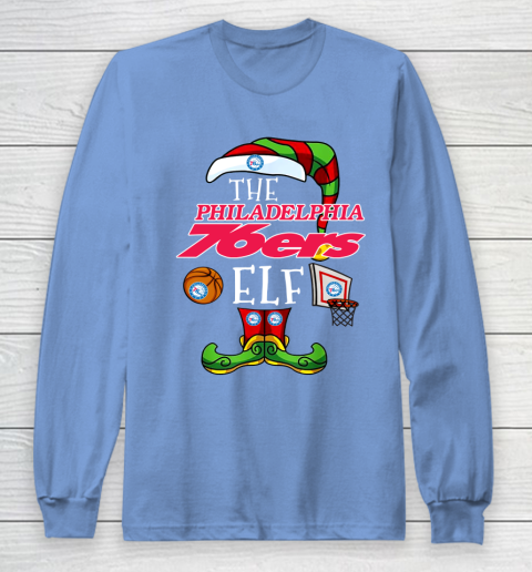 Philadelphia 76ers Christmas ELF Funny NBA Long Sleeve T-Shirt 8