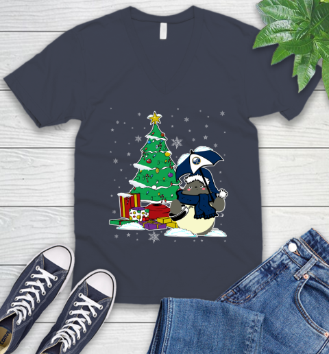 Buffalo Sabres NHL Hockey Cute Tonari No Totoro Christmas Sports V-Neck T-Shirt 8