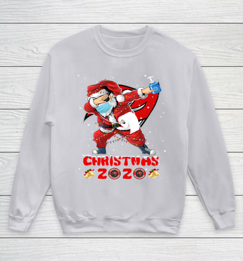 Tampa Bay Buccaneers Funny Santa Claus Dabbing Christmas 2020 NFL Youth Sweatshirt 3