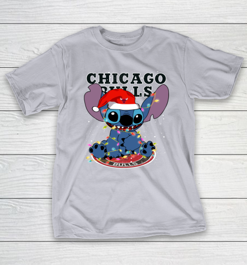 Chicago Bulls NBA noel stitch Basketball Christmas T-Shirt 4