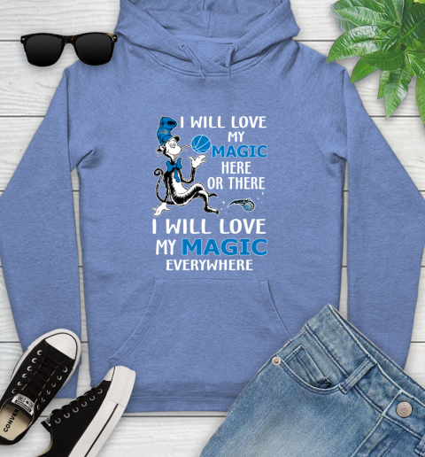NBA Basketball Orlando Magic I Will Love My Magic Everywhere Dr Seuss Shirt Youth Hoodie 11