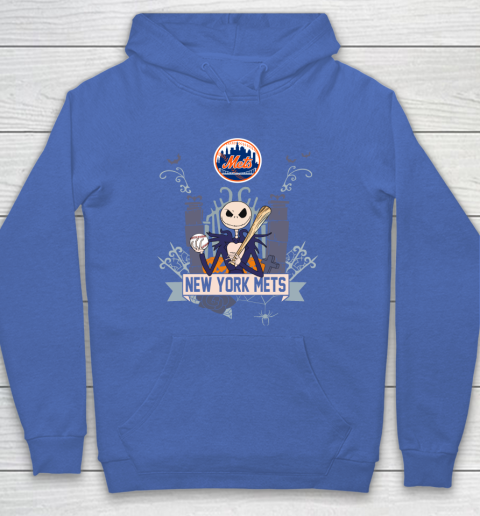 MLB New York Mets Baseball Jack Skellington Halloween Hoodie 6