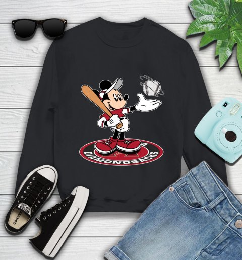 MLB Baseball Arizona Diamondbacks Cheerful Mickey Disney Shirt Youth Sweatshirt