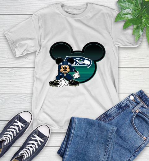 NFL Seattle Seahawks Mickey Mouse Disney Football T Shirt T-Shirt