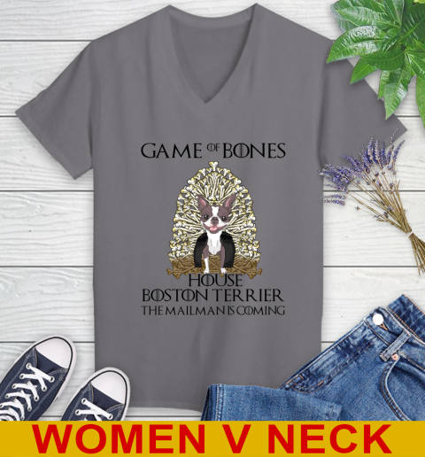 Game of bones house boston terrier dog the mailman is coming tshirt 69