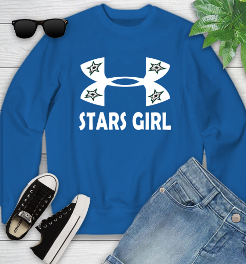 NHL Dallas Stars Girl Under Armour Hockey Sports Youth Sweatshirt 7