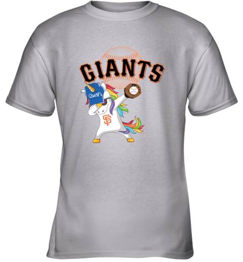 Hip Hop Dabbing Unicorn Flippin Love San Francisco Giants Youth T-Shirt