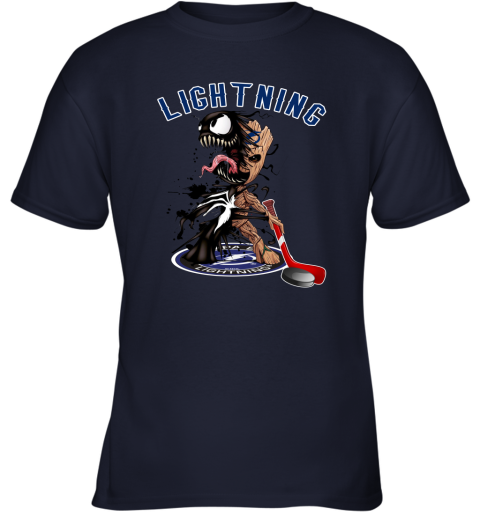 NHL Tampa Bay Lightning Hockey Venom Groot Guardians Of The Galaxy ZsMGX6jW5yZ youth t shirt 26 95 151514 front navy
