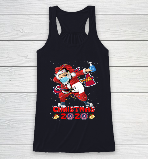 Atlanta Braves Funny Santa Claus Dabbing Christmas 2020 MLB Racerback Tank 7