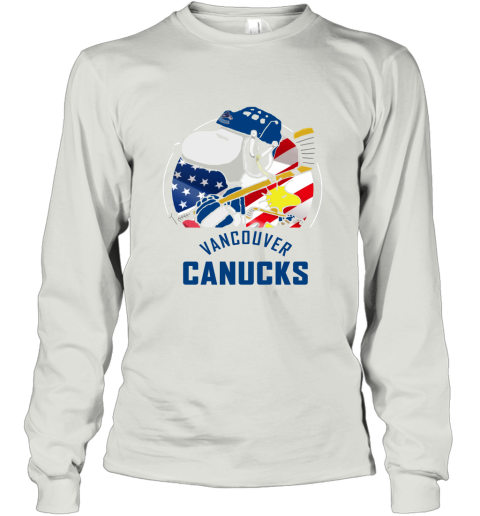 Vancouver Canucks Ice Hockey Snoopy And Woodstock NHL Long Sleeve T-Shirt