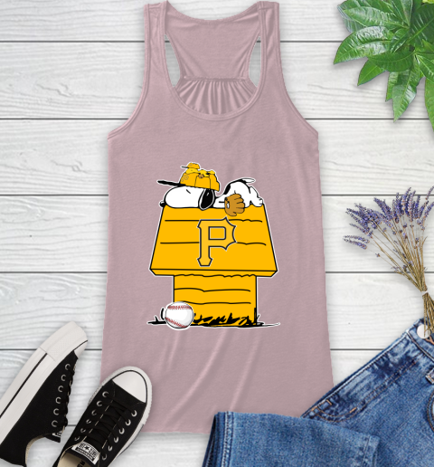 MLB Pittsburgh Pirates Snoopy Woodstock The Peanuts Movie Baseball T Shirt Racerback Tank 11
