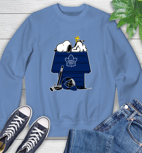 Toronto Mapples Leafs Ice Hockey Snoopy And Woodstock NHL Youth Hoodie 