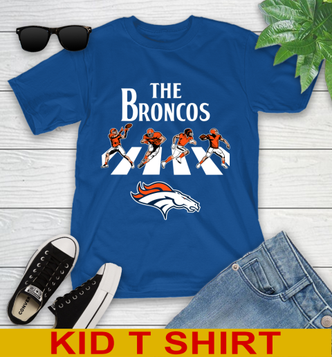 NFL Football Denver Broncos The Beatles Rock Band Shirt Youth T-Shirt 10