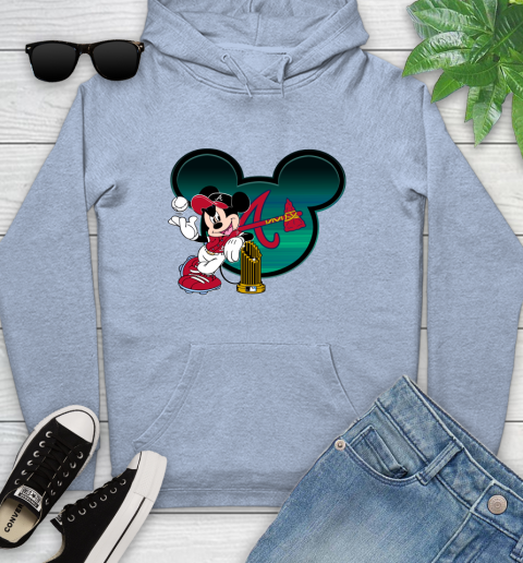 MLB Atlanta Braves The Commissioner's Trophy Mickey Mouse Disney Youth Hoodie 10