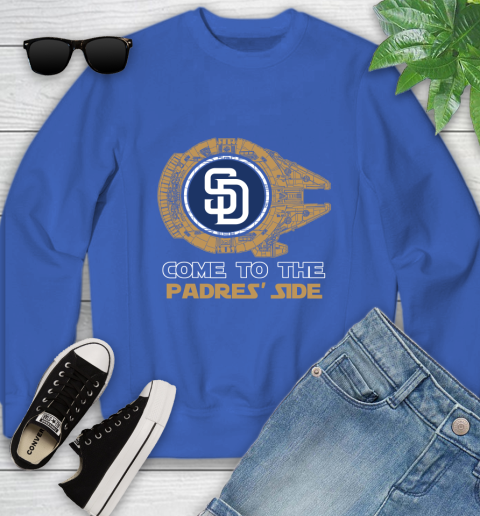 MLB Come To The San Diego Padres Side Star Wars Baseball Sports Youth Sweatshirt 7