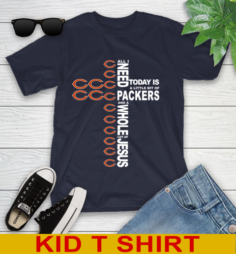 NFL All I Need Today Is A Little Bit Of Chicago Bears Shirt Youth T-Shirt 2