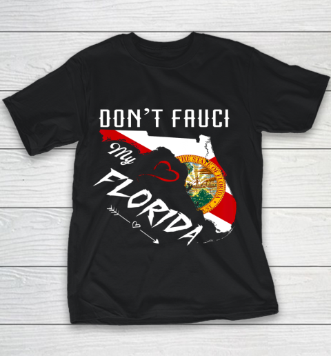 Don't Fauci my Florida Flag Vintage Florida Map Youth T-Shirt