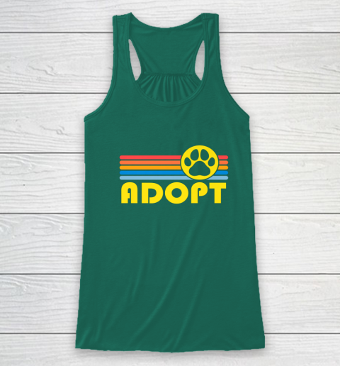 Rescue Animal Adoption Adopt Cat or Dog Vintage Retro Sunset Racerback Tank 5