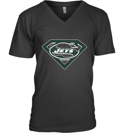 We Are Undefeatable The New York Jets x Superman NFL V-Neck T-Shirt