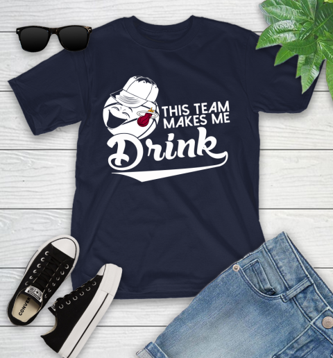 Miami Heat NBA Basketball This Team Makes Me Drink Adoring Fan Youth T-Shirt 2