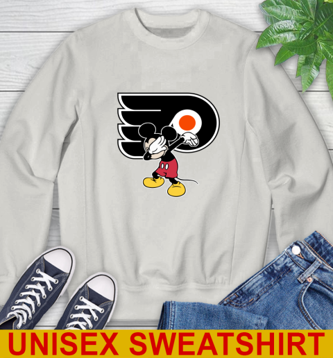 Philadelphia Flyers NHL Hockey Dabbing Mickey Disney Sports Sweatshirt 12