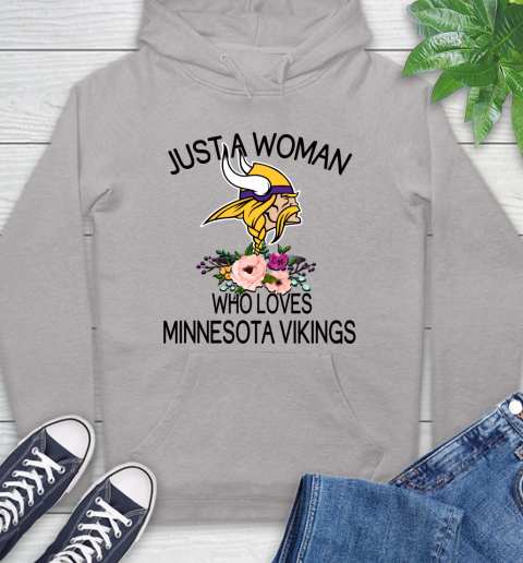 NFL Just A Woman Who Loves Minnesota Vikings Football Sports Hoodie 10
