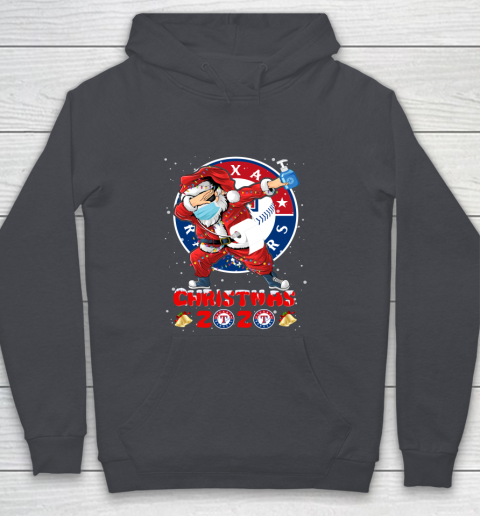 Texas Rangers Funny Santa Claus Dabbing Christmas 2020 MLB Youth Hoodie 5
