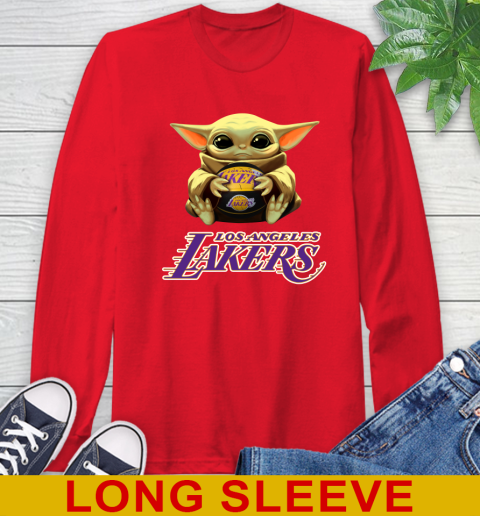 NBA Basketball Los Angeles Lakers Star Wars Baby Yoda Shirt 67