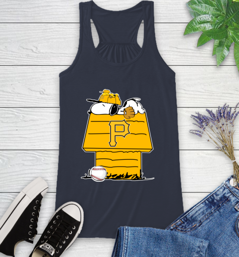 MLB Pittsburgh Pirates Snoopy Woodstock The Peanuts Movie Baseball T Shirt Racerback Tank 12