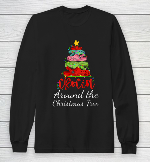 Crocin around the christmas tree Funny Xmas 2020 Gift Long Sleeve T-Shirt