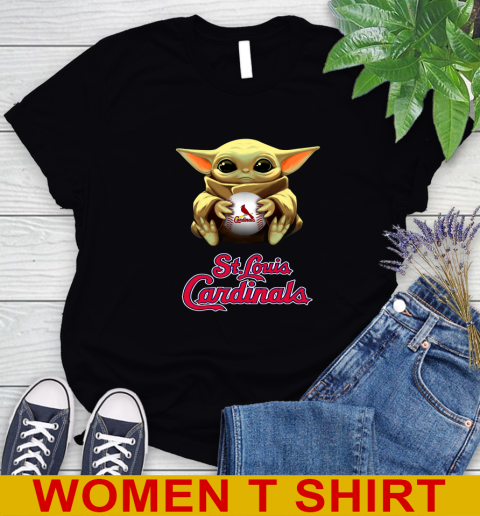 MLB Baseball St.Louis Cardinals Star Wars Baby Yoda Shirt 90