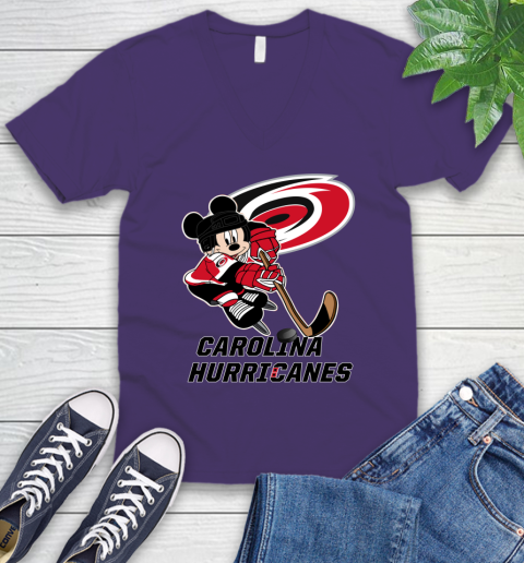 NHL Carolina Hurricanes Mickey Mouse Disney Hockey T Shirt V-Neck T-Shirt 10