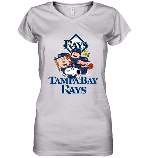 New Womens Ladies MLB Tampa Bay Rays Long Sleeve Gray V Neck Shirt
