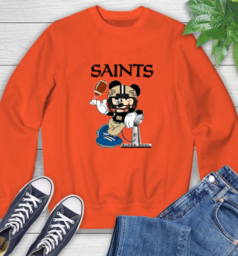 NFL New Orleans Saints Mickey Mouse Disney Super Bowl Football T Shirt Sweatshirt 4