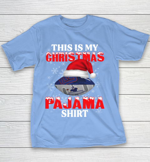 New York Giants This Is My Christmas Pajama Shirt NFL Youth T-Shirt 8