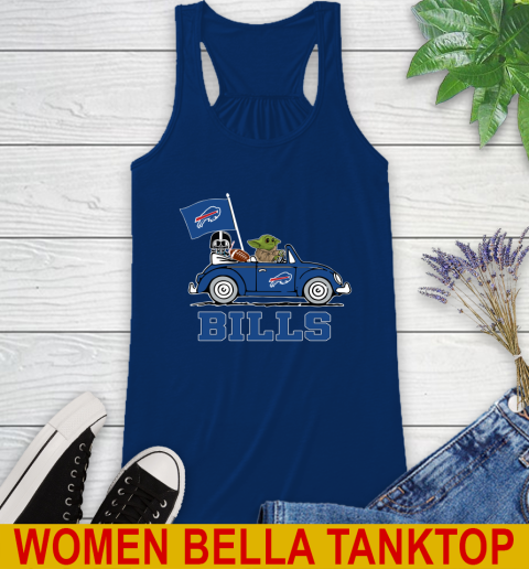 NFL Football Buffalo Bills Darth Vader Baby Yoda Driving Star Wars Shirt Racerback Tank 9