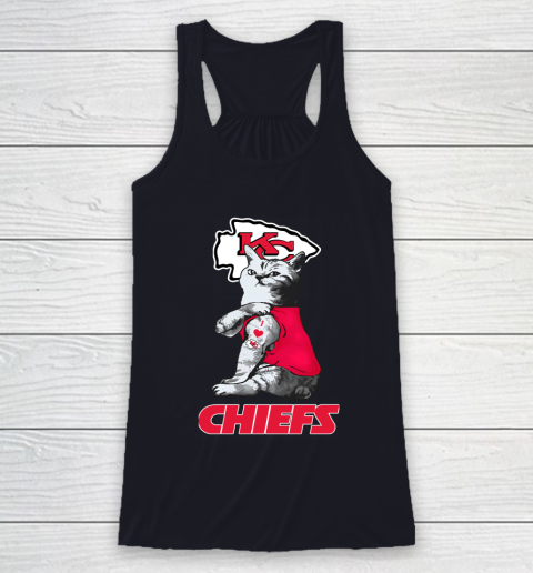 NFL Football My Cat Loves Kansas City Chiefs Racerback Tank 7