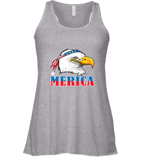 Eagle Mullet 4th Of July American Flag Merica USA Racerback Tank