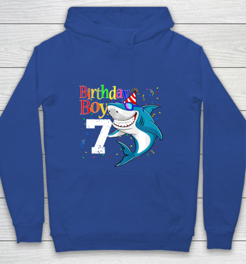 Kids 7th Birthday Boy Shark Shirts 7 Jaw Some Four Tees Boys 7 Years Old Youth Hoodie 6