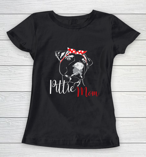 Dog Mom Shirt Pittie Mom T Shirt American Pitbull Shirt Dog Lover Women's T-Shirt