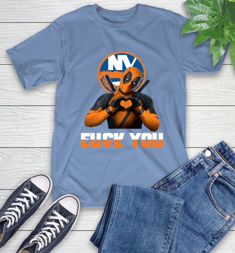 NHL New York Islanders Deadpool Love You Fuck You Hockey Sports T-Shirt 12